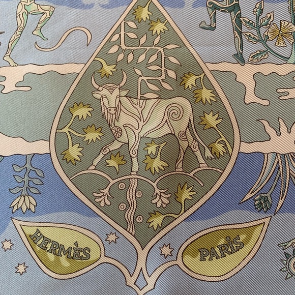 Hermes “Rives fertiles” 100% Silk Scarf - Picture 4 of 8